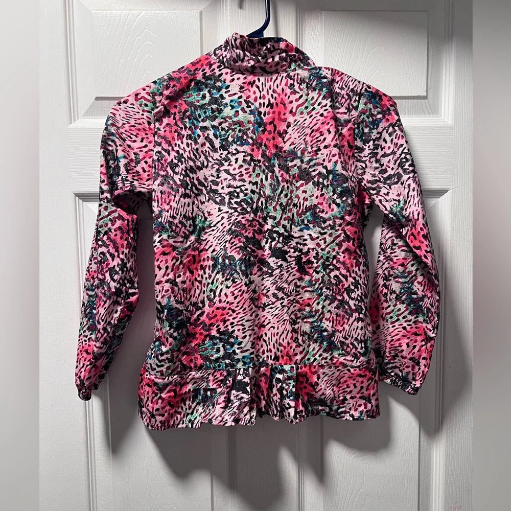 Adidas Girls Animal Printed Light Outerwear Jacket Size Small (8/10) - Picture 2 of 5